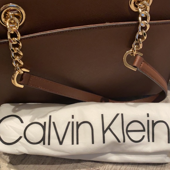Calvin Klein Brown leather Hayden Bag~ NWT - Picture 7 of 7